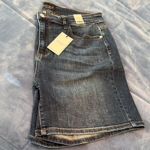 Judy Blue Dark Wash Denim Shorts